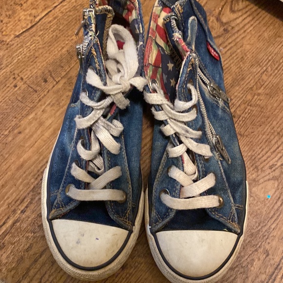 Levi’s Soho-Mid Double Zip High Top Sneakers - Picture 3 of 7